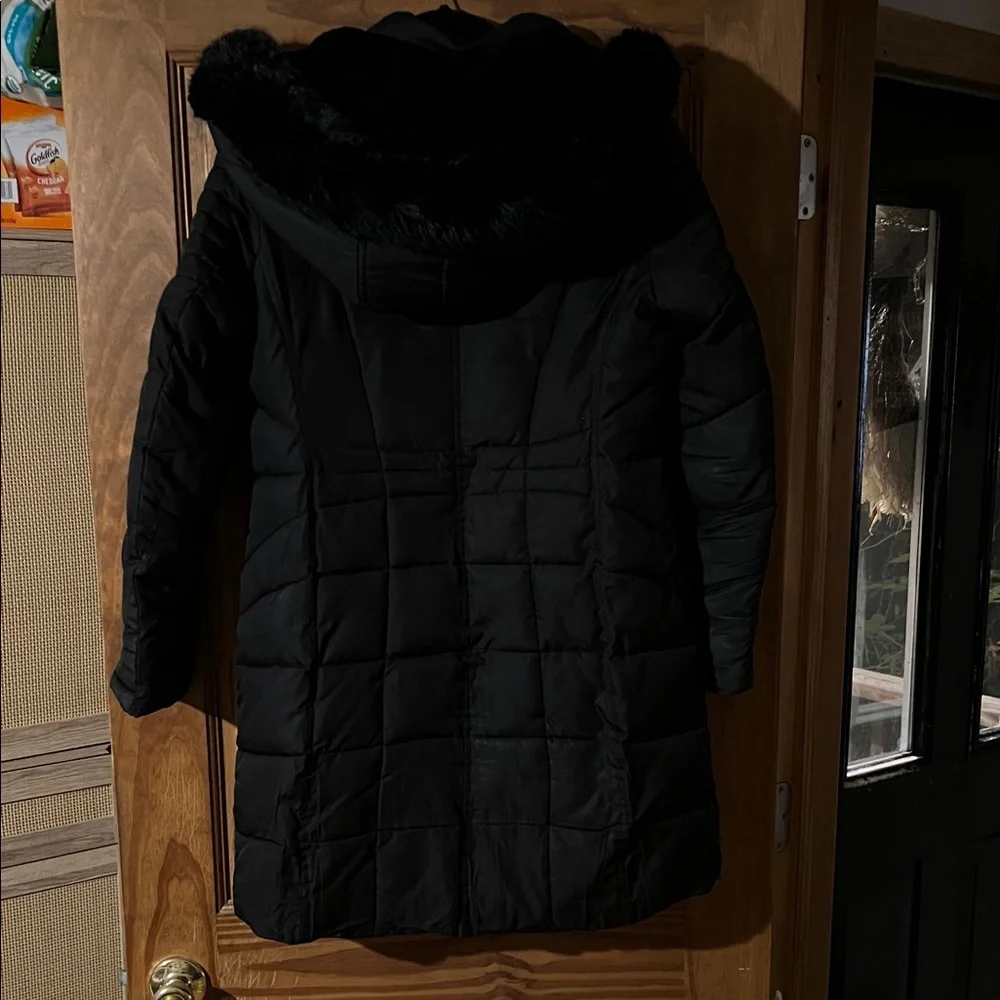 Vince Camuto Black Hooded Parka